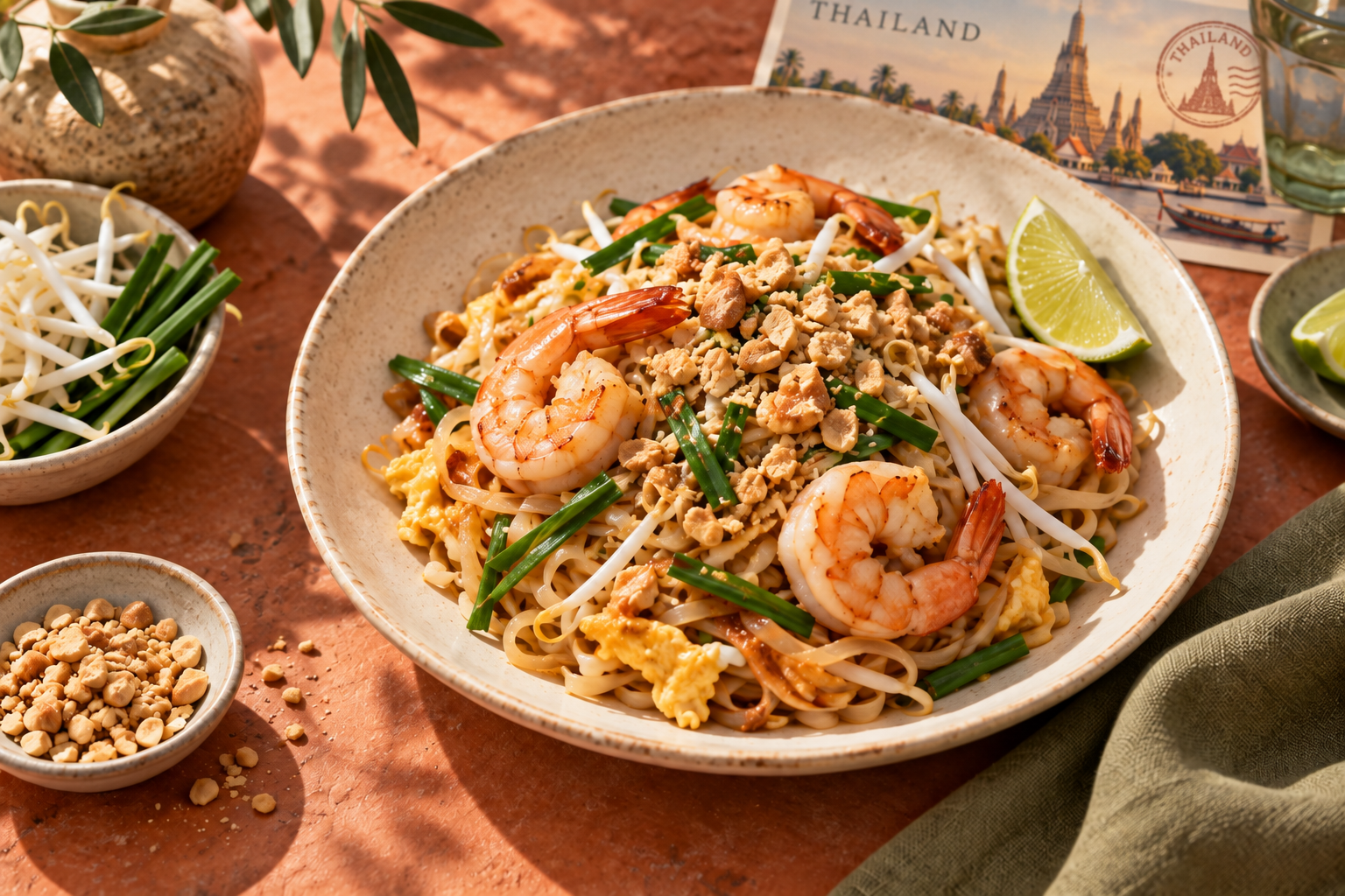 Shrimp Pad Thai illustration